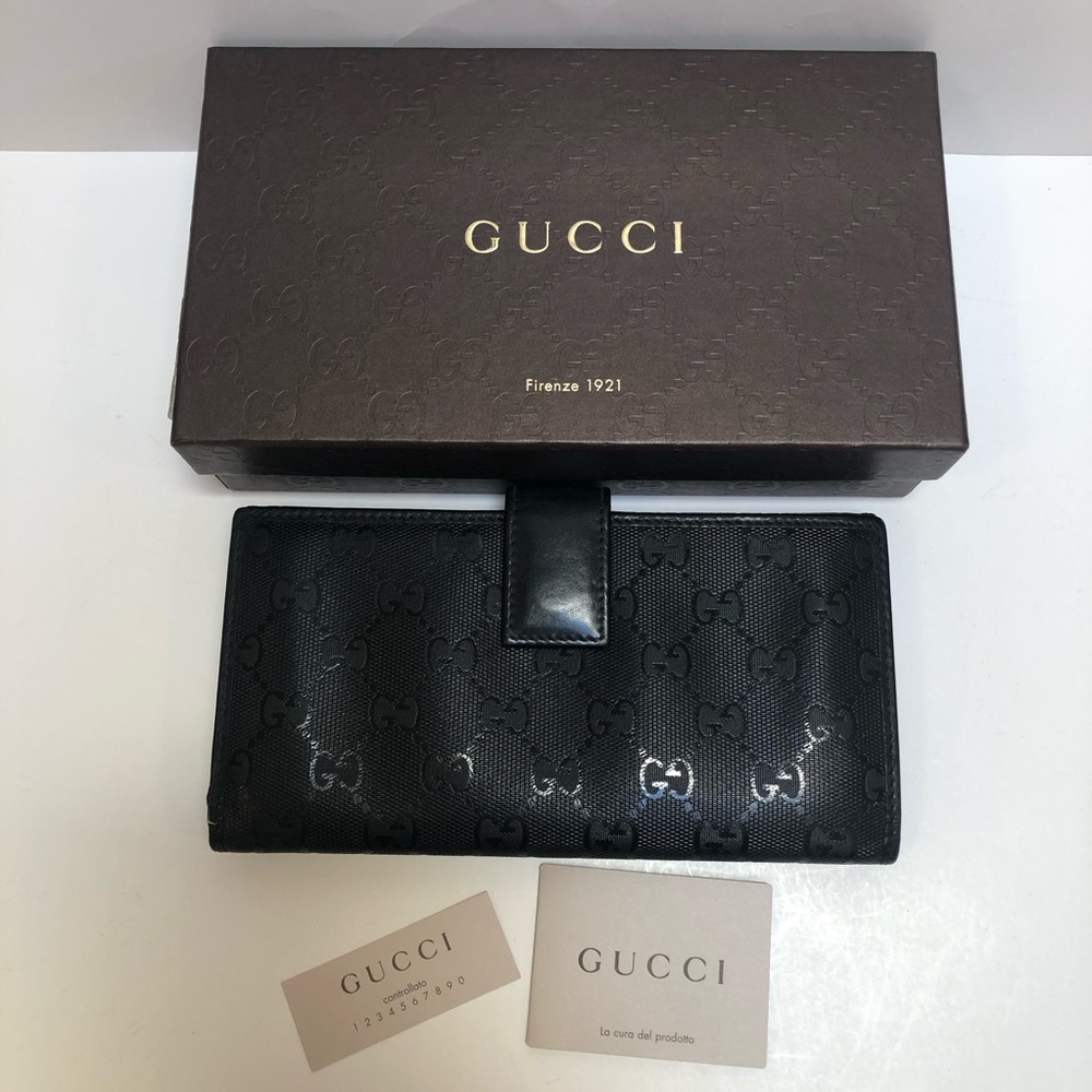 Gucci AUTHENTIC Black Leather Long Wallet EUC